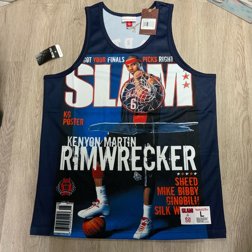 Mitchell & Ness x Slam Magazine Kenyon Martin New Jersey Nets Tank Top Sizes S,M